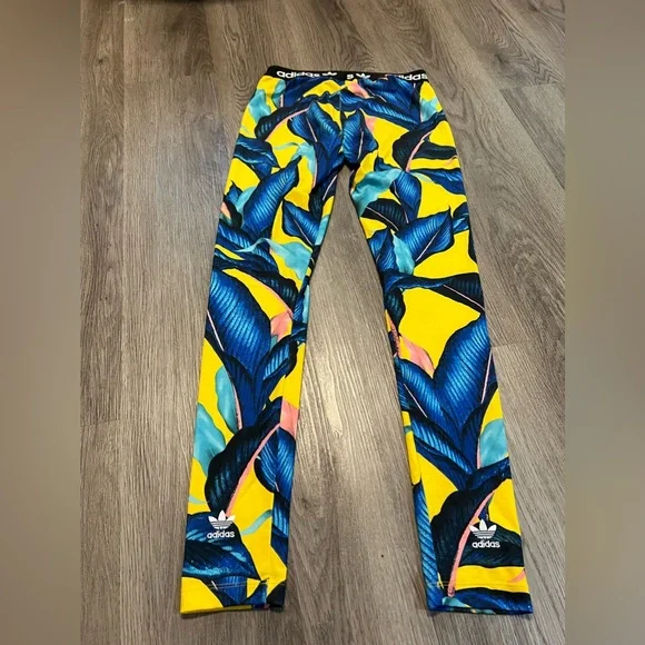 adidas Originals Women's FARM Rio Passinho Floral Fashion Tight Leggings Sz. S - Picture 5 of 6